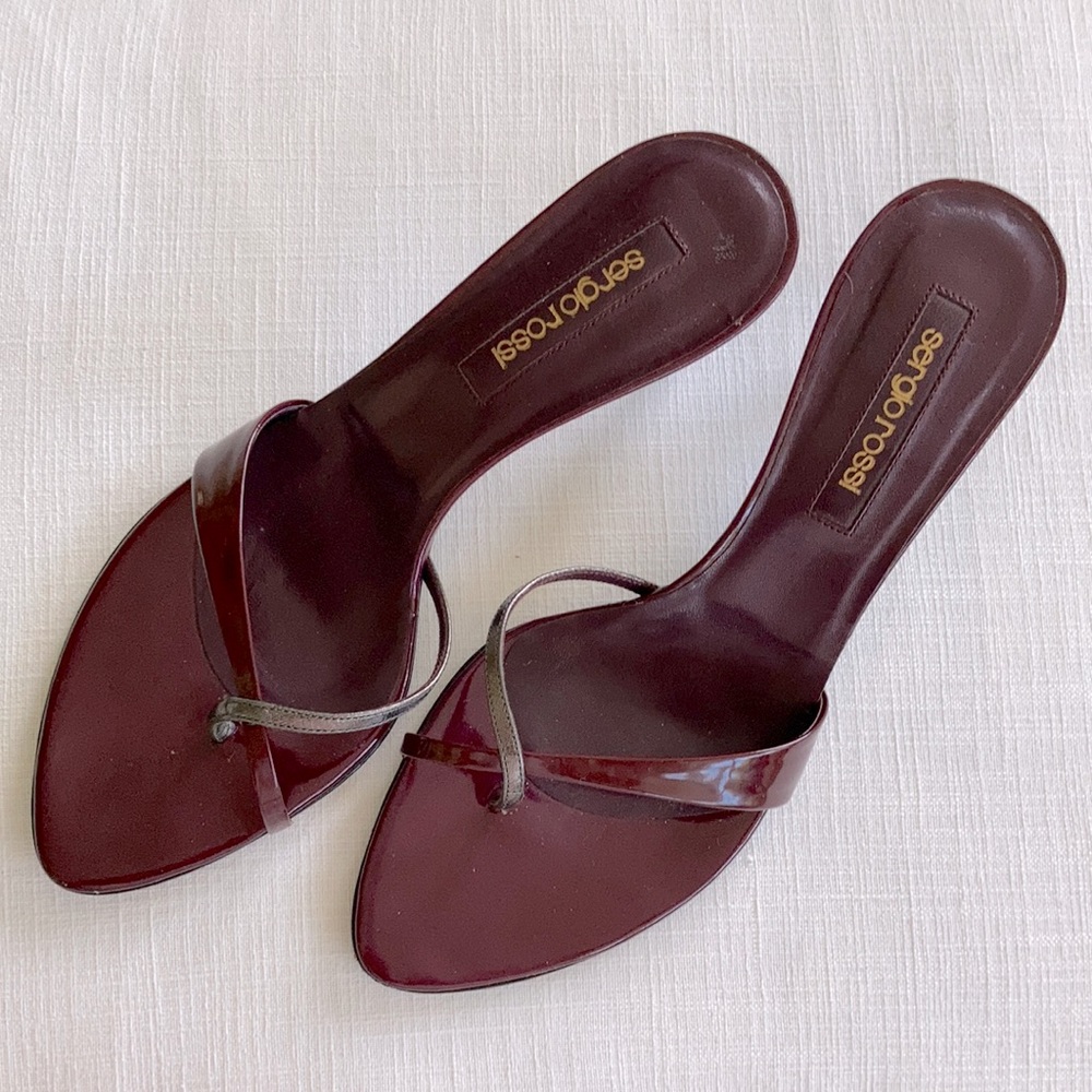 Sergio Rossi kitten heal sandals, size 39.5